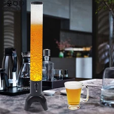 Beer Tower Dispenser with Stainless Steel Tap and Individual Ice Tube 3L/100oZ