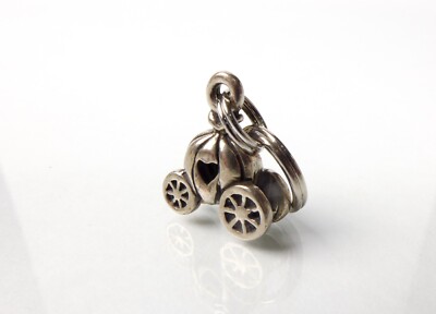Pumpkin Cinderella Carriage sterling silver charm .925 charm