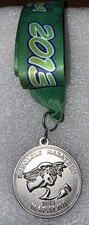 2013 JAPAN AIRLINES HAWAII HONOLULU MARATHON FINISHERS MEDAL 100 ORIGINAL