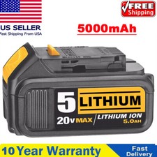 Pack For DeWalt 20V 20 Volt Max 5.0AH Lithium Ion Battery DCB206-2 DCB205-2 NEW
