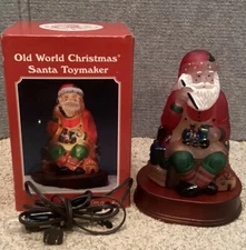 Merck Family - Old World Christmas 1995 - Santa Toymaker - Santa Light