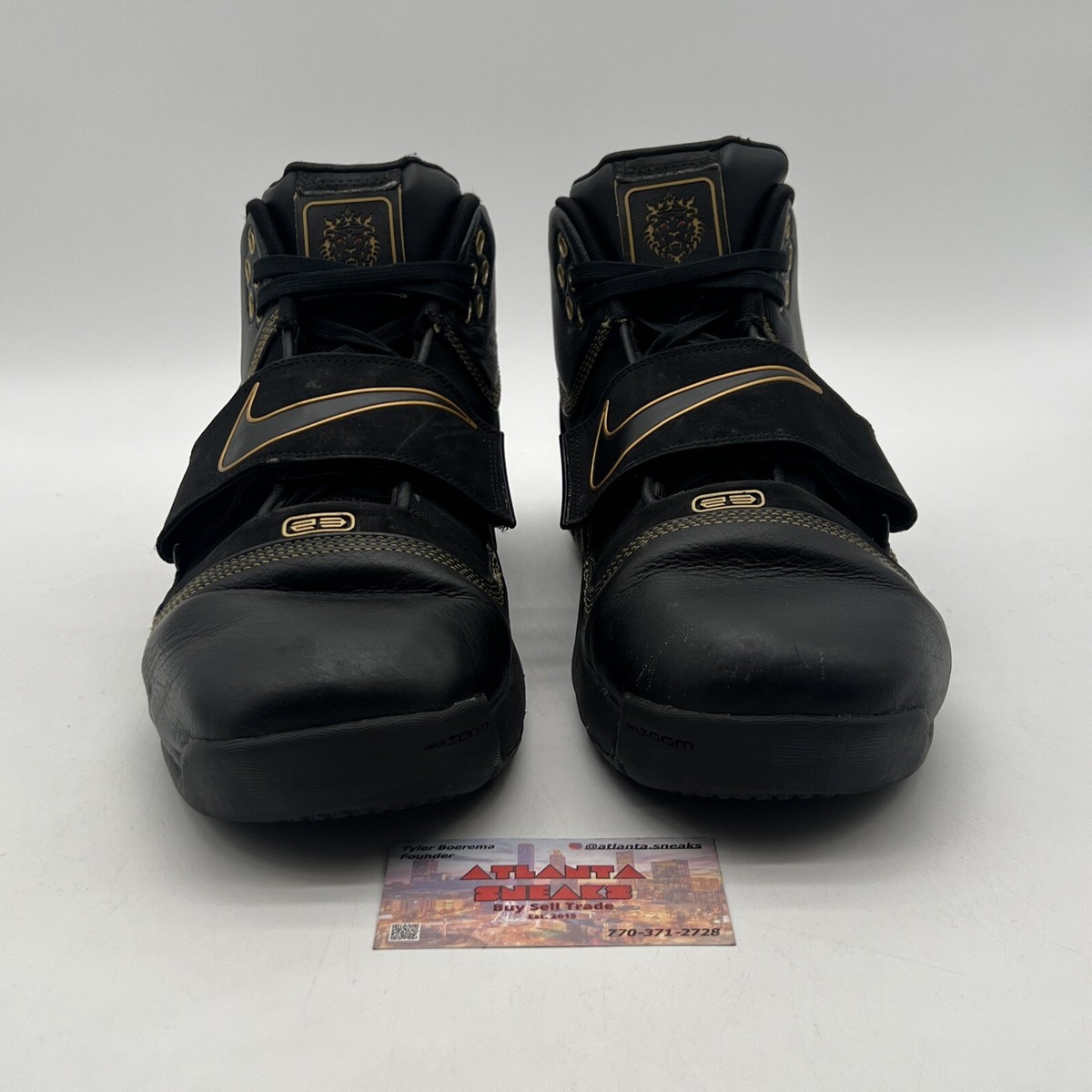 Size 14 - Nike Zoom Soldier Black Metallic Gold Leather
