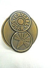 Crystal Sugar Companu Belt Buckle Bronze Toned By Hit Line USA