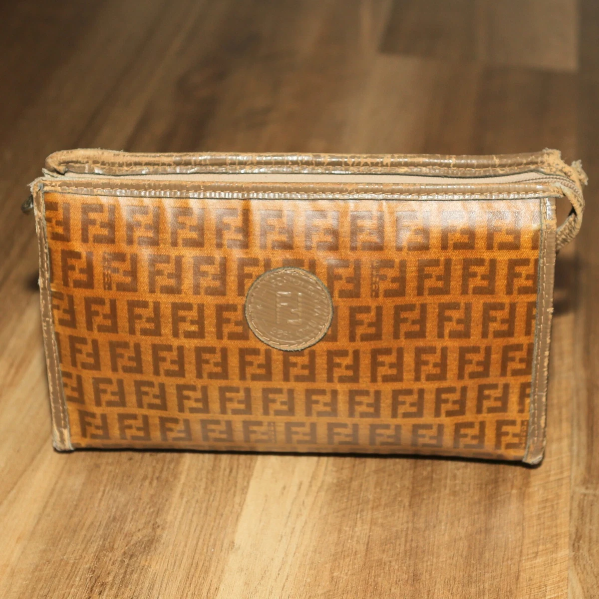 Fendi Ff-logo Print Clutch Bag