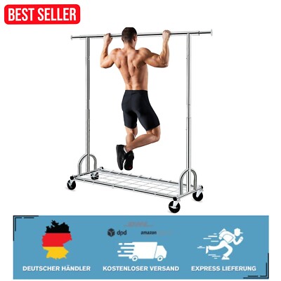 Robuster und mobiler Kleiderständer, 450 kg Tragfähigkeit & zusammenklappbar