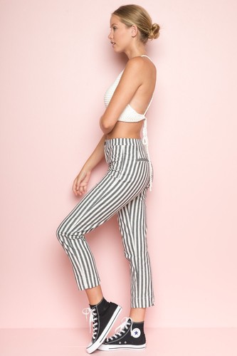 gray/white stripe tilden pants NWT 