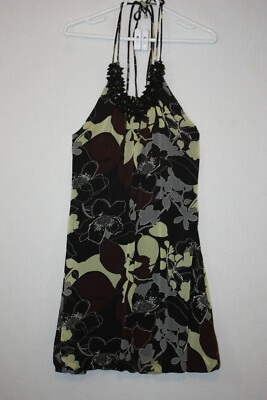 vintage halter swing dress Unique Vintage Black & Gold Astrological Chart Sweetheart Halter Swing  Dress main image 1