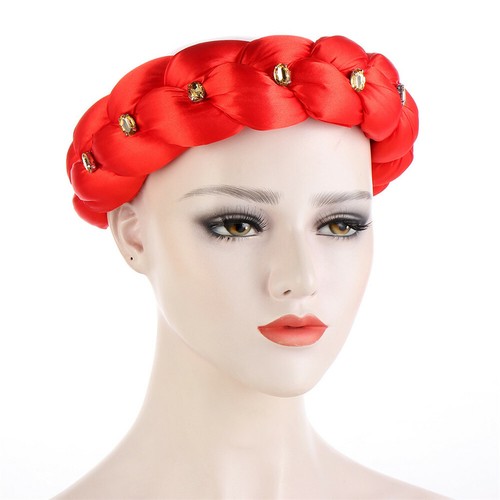 Bunte Head Wraps Haarbänder für Frauen Zopf gedreht große Stirnbänder Kopfbedeckung - Bild 48 von 54