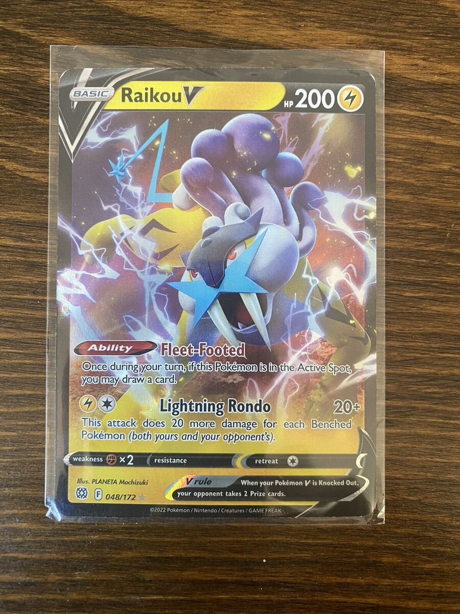 Raikou V 048/172 Ultra Rare Brilliant Stars Pokemon Card Near Mint