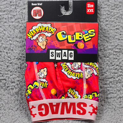 SWAG WARHEADS CUBE Boxer Briefs Mens 2XL XXL RED CANDY Underwear MEN NWT