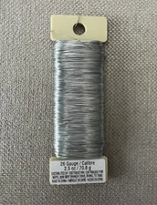 Michaels Bullion Paddle Wire 26 Gauge 2.5 Oz Silver Florist Crafts