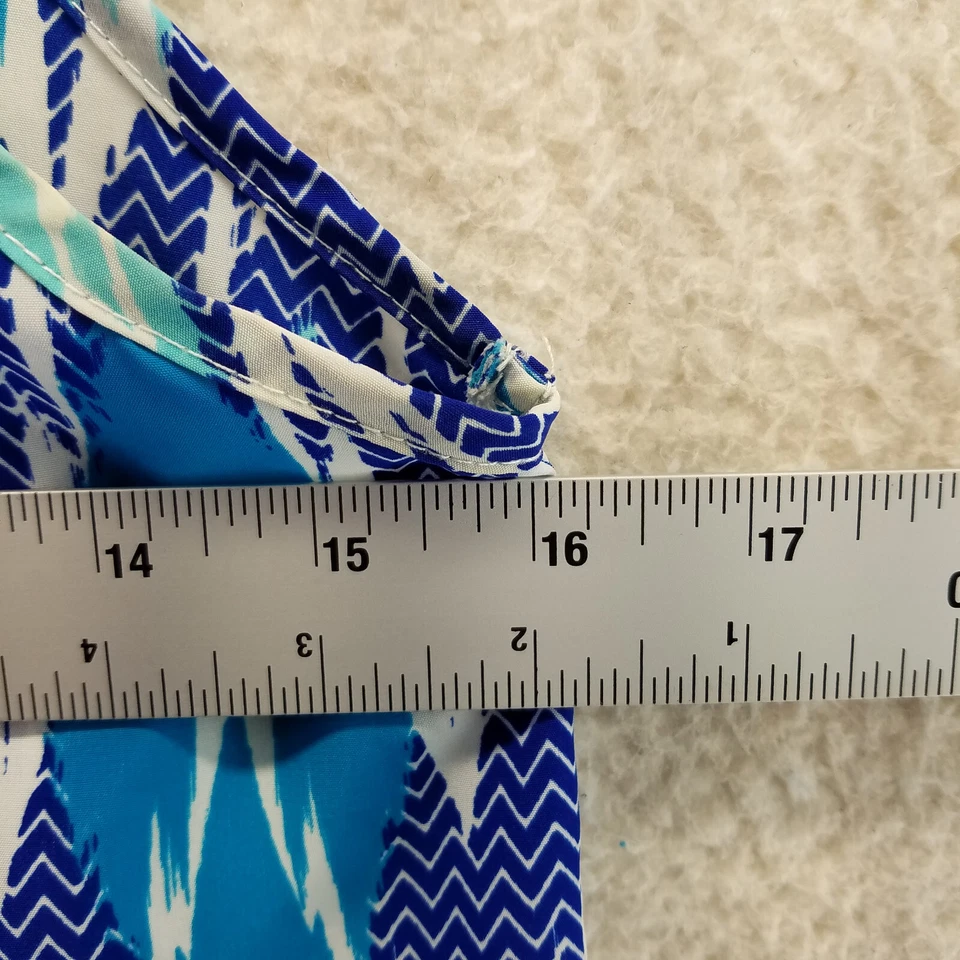 Francesca Blue Rain Shirt Womens Small Blue Diamond Camisole Tank Top Cami USA - Image 4 of 4