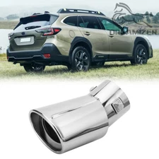 Chrome Car Rear Exhaust Pipe Tip Tail Muffler Stainless Steel For Subaru Outback