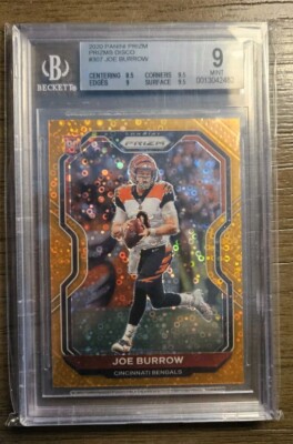 Primavera 4❗️30 GOLDEN ROCKSTEADY‼️ 2020 Prizm Joe Burrow Orange Disco Prizm Rookie RC #307 PSA