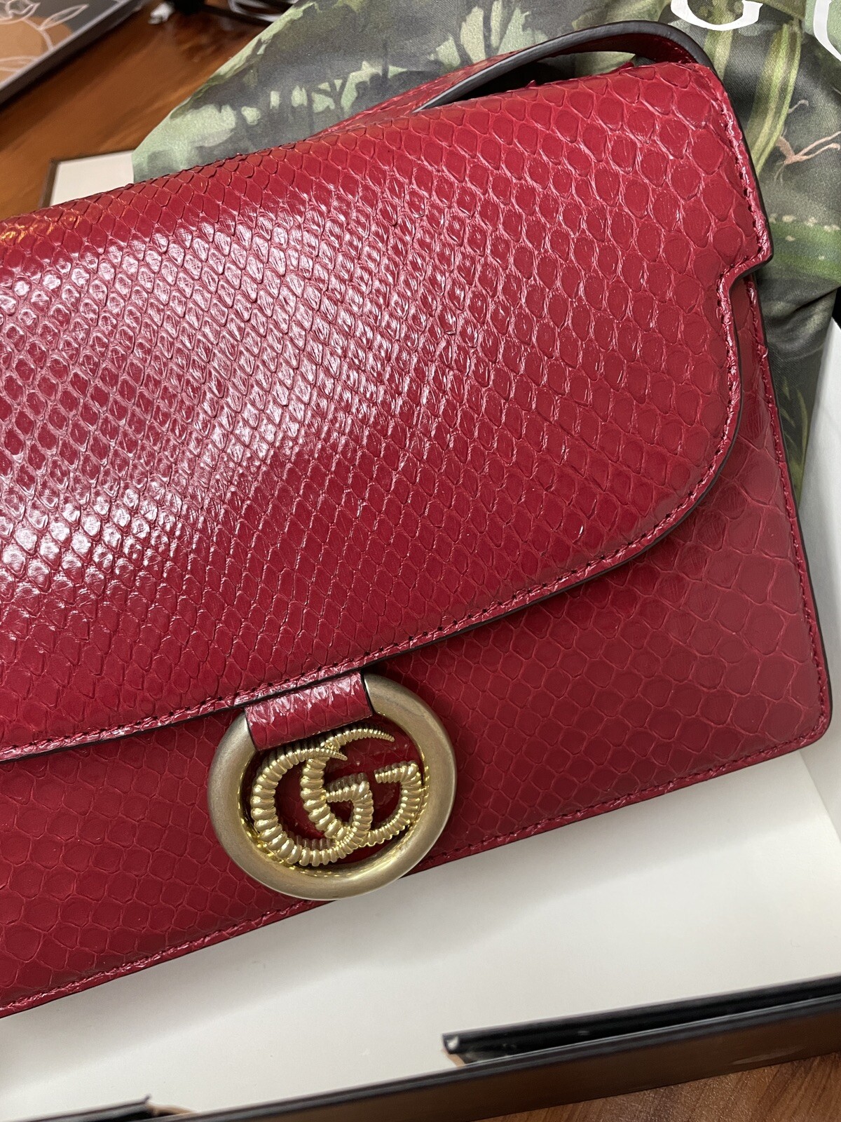 Gucci GG Ring Python Leather Bag - image 2