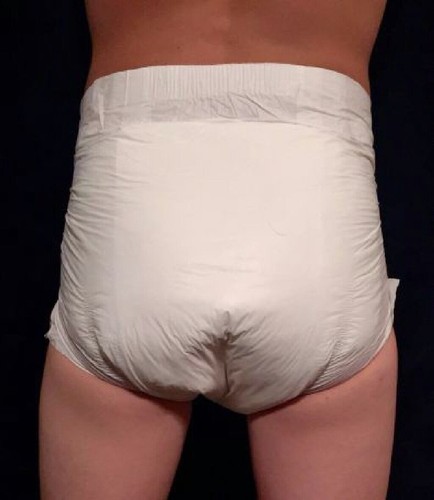 *4 PC* Plain White Plastic Thick Adult Diaper/ ABDL / 4-Tape / X-large - Picture 2 of 12