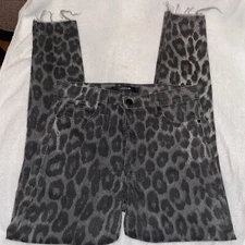 JOE'S Jeans Flawless The Charlie Grey/ Blk Animal Print High Rise Skinny Size 28