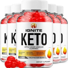 (5 Pack) Ignite Keto ACV Gummies - Official - Keto Ignite ACV Advanced...