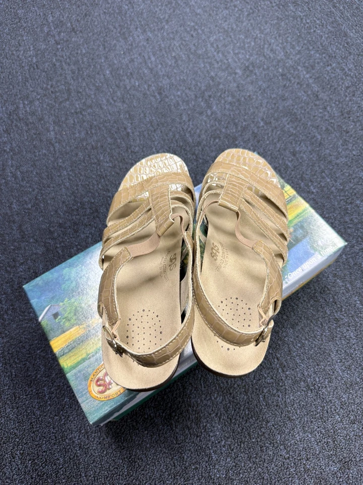 SAS Allegro Taupe Croc Size 10M Women's Shoes Sandals NEW Made in USA - Image 4 of 4
