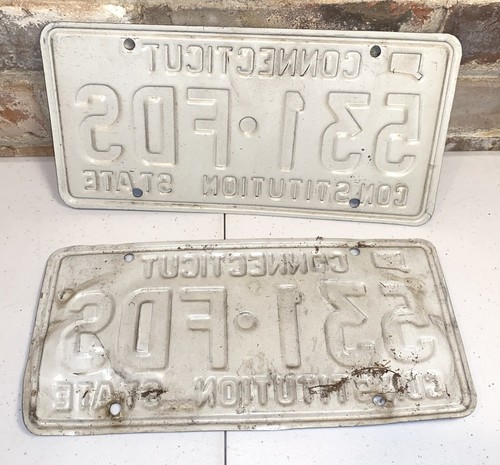 1993 Connecticut Nummernschild Paar - 531 FDS ~ Vintage Matching CT Tag Set - Bild 2 von 2