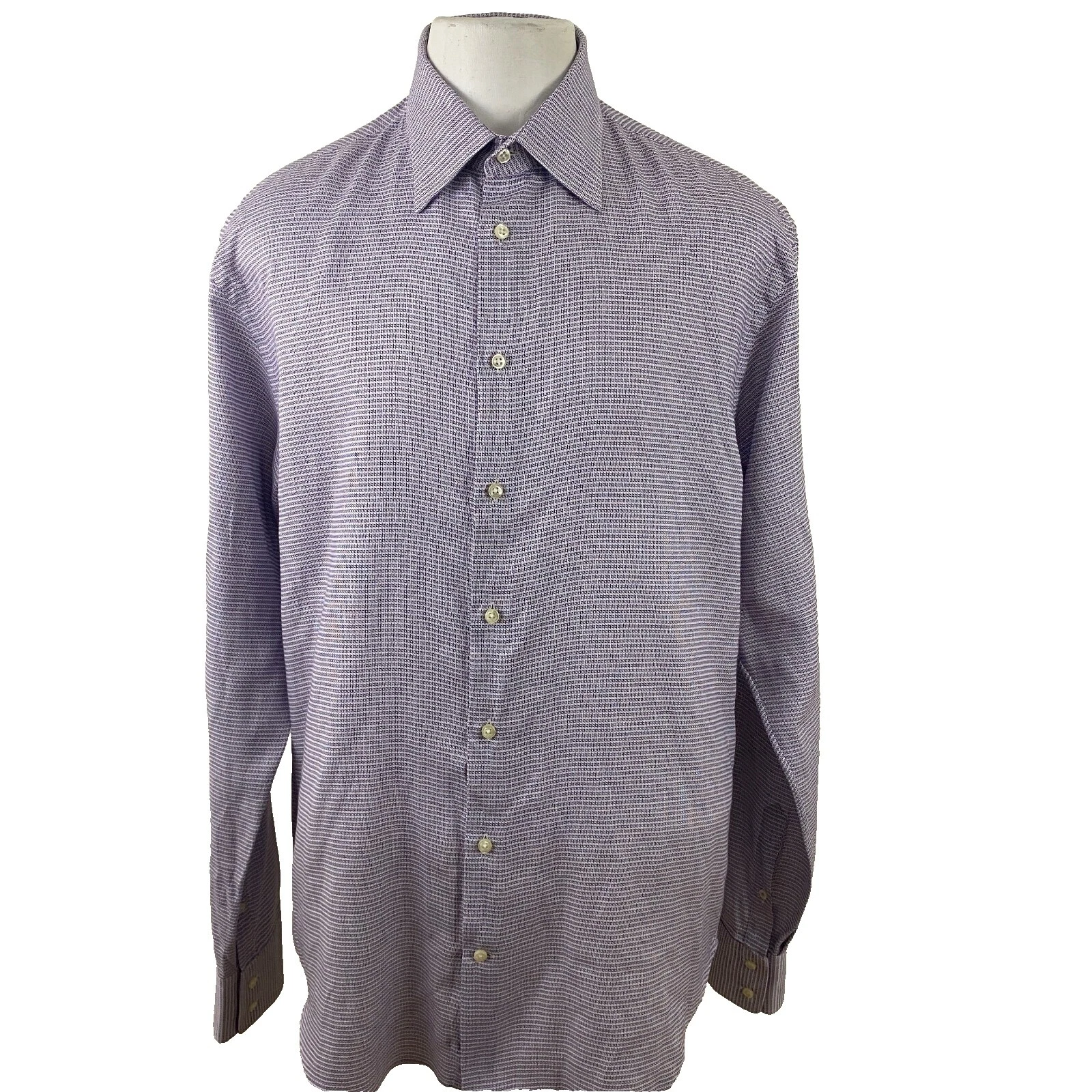 Armani Collezioni Geometric 100% Cotton Dress Shirts for Men