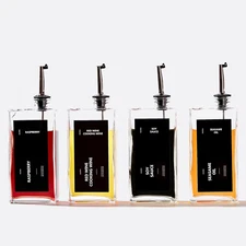 Olive Oil Dispenser Bottle for Kitchen, 16.9 Oz/ 500 Ml Soy Sauce Dispenser, Coo