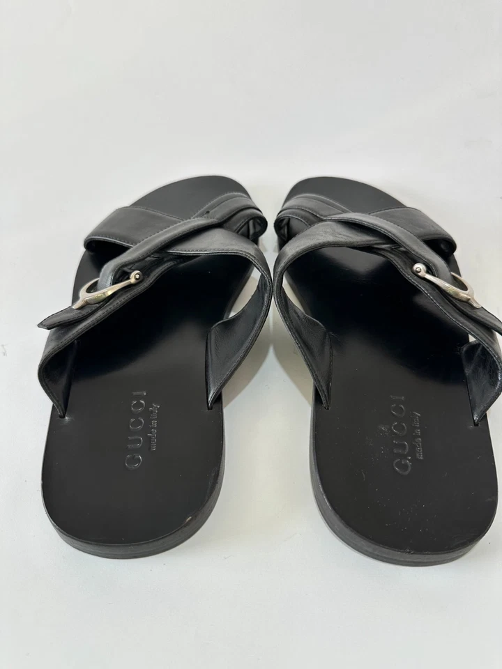 Gucci Toboganes de Cuero Negro Talla 8.5 UK/9.5 US Foto 3 de 4