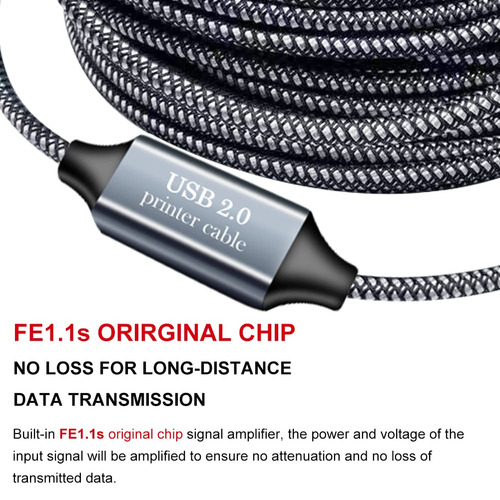 Printer Cable 25 Ft,Usb Printer Cable High Speed USB 2.0 a Male to Type B Male P - Picture 6 of 12