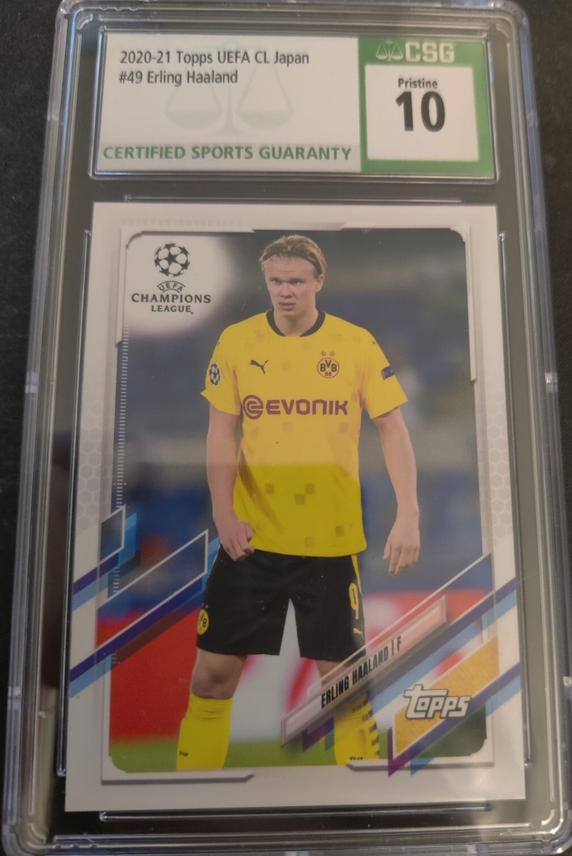 2020 topps uefa cl Haaland RCカード psa10 2020-21 Topps UEFA Champions League Japan #49 Erling Haaland