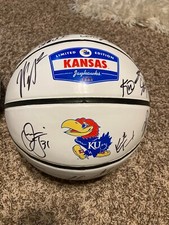 Kansas Jayhawks KU 2014 2015 signed autographed team basketball Kelly Oubre