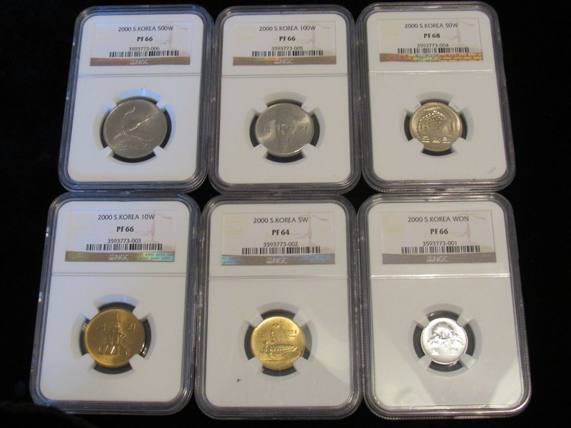 VERY RARE 2000 South Korean Proof Set VERY RARE Graded by NGC