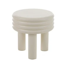Modrest Townley - Contemporary White Round End Table