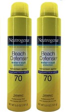 Neutrogena Sunscreen Spray SPF 70 5oz (2 Pack Bundle) 3.40 per gallon