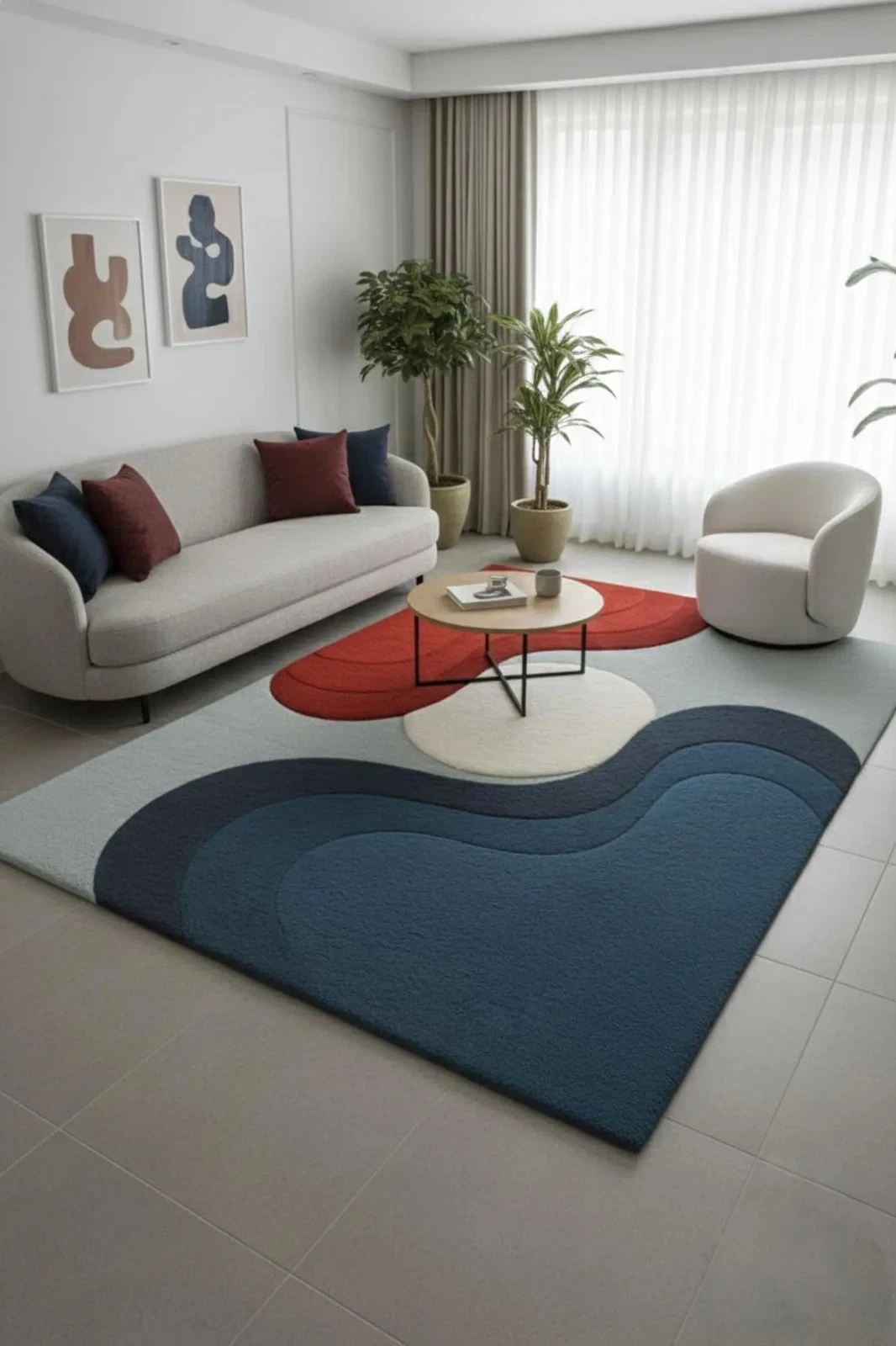 Modern Abstract Wavy Geometric Living Room Luxury Soft Handmade Area Carpet
Opens in a new window or