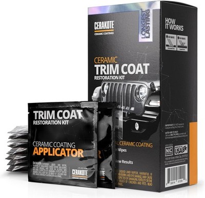 CERAKOTE Ceramic Trim Coat Kit Quick Plastic Trim Restorer, Last Over 200 Washes