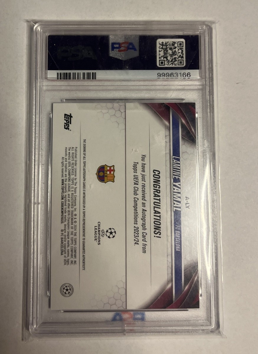 2023-24 Topps UEFA Lamine Yamal Rookie Autograph PSA 8 | eBay