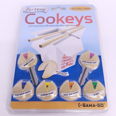 Gama Go Fortune Cookeys Key Caps   Set of 6 Color-Coded Fortune Cookie Key Cover