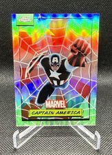 Topps Chrome Marvel 2024 Captain America /399 Spiderman Web Refractor - Avengers