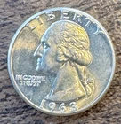 1963 P Washington Quarter Silver Uncirculated Uncertified US Coin