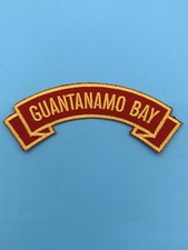 GUANTANAMO BAY Embroidered Red Shoulder Rocker Patch