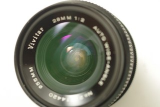 Pentax P/K Fast Wide Vivitar 28mm F2.0 F/2.0 VGC: works:aperture snaps