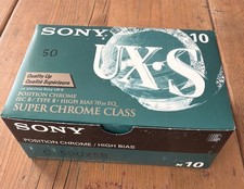 1x 10er Box Sony UX-S 50 TYPE II BLANK CASSETTE  Leerkassetten TAPE OVP Rare Neu
