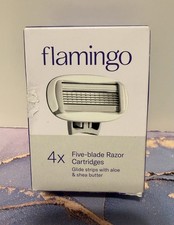 4x Flamingo Women's 5-Blade Razor Cartridges No Handle Included NIB