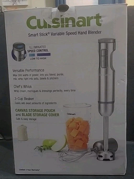Cuisinart Smart Stick Variable Speed Immersion hand blender HB-600PC New.
Opens in a new window or t