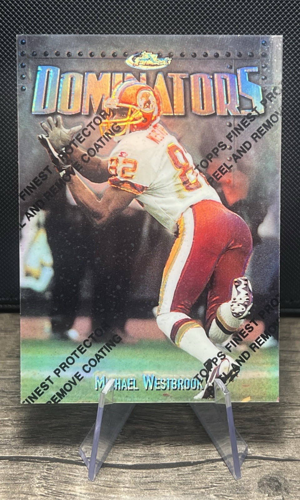1997 Topps Finest Michael Westbrook Dominators Uncommon Refractor #299 w/coating
