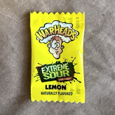 RARE EMPTY WARHEADS (UNOPENED) EXTREME SOUR LEMON