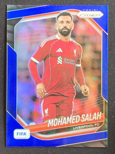 Mohamed Salah 2025-26 Panini Prizm FIFA Blue Base 047/199 #93