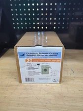 Midwest U013P 30A 120V RV Outdoor Power Outlet - Gray