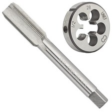 1/2"28 UNEF HSS Tap And Die Set 1/2 x 28 Machine Thread Round Die Right Hand