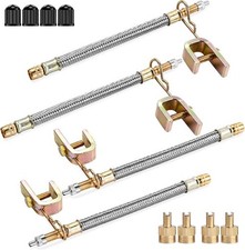 4Pcs 7"/180mm Flexible Valve Stem Extenders Stainless Stee Color: 4Pcs 7/180mm